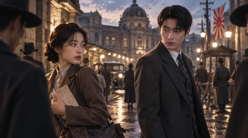 1930년대 경성풍 거리와 총독부 분위기를 배경으로 신분을 숨긴 여성 밀정과 통역관이 마주한 100일의 거짓말 콘셉트 이미지