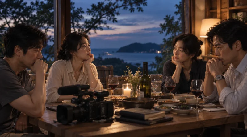 다큐멘터리 카메라를 사이에 두고 서로 다른 삶을 살아온 두 부부가 마주한 가능한 사랑 콘셉트 이미지